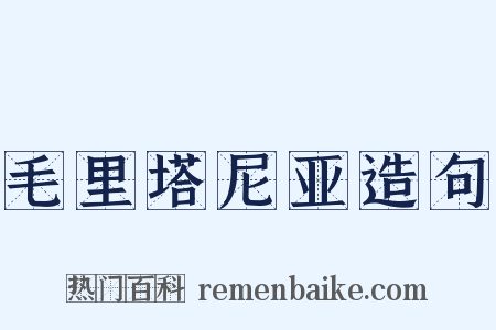 毛里塔尼亚造句是什么意思的图片